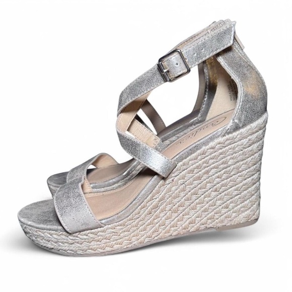 Candies Gold wedge platform sandals size 8.5 - Picture 2 of 7